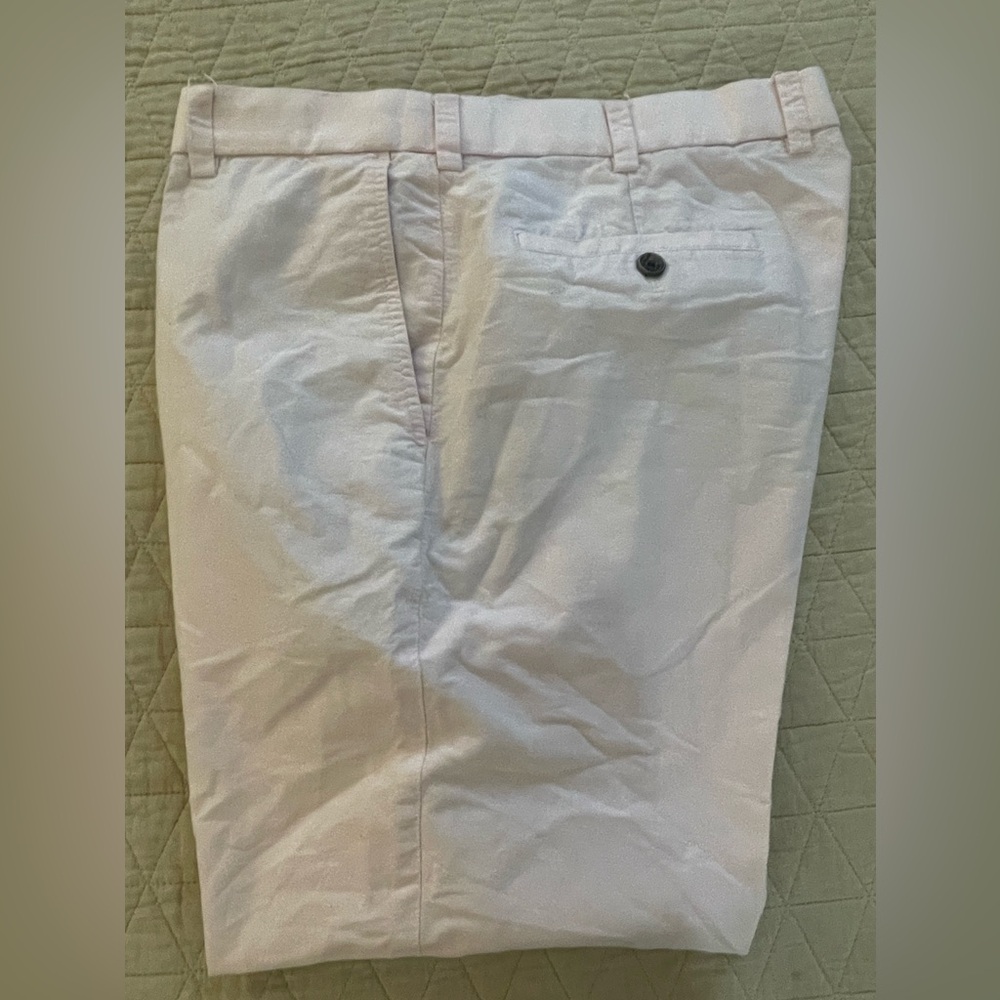 Brooks Brothers Milano Flat Front Cotton Pant in Light Pink Size 38